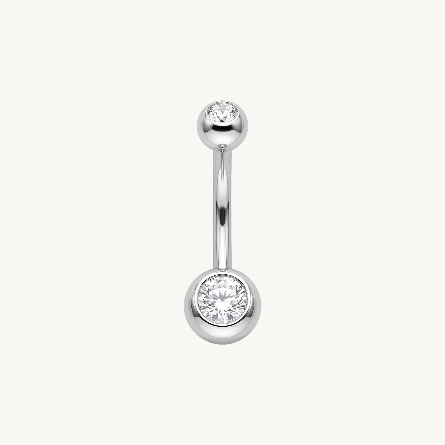 Navelpiercing zilver 1.6