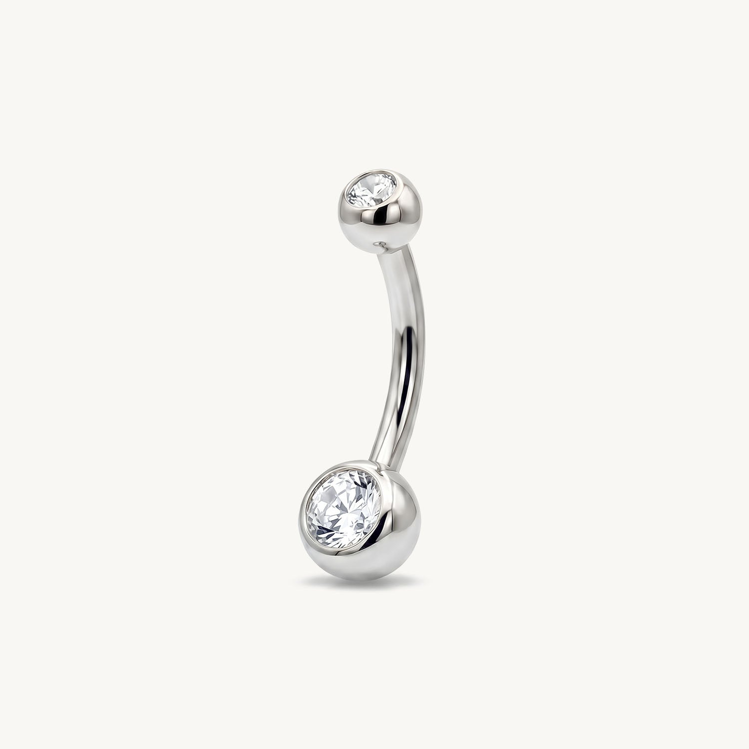 Navelpiercing zilver 1.6