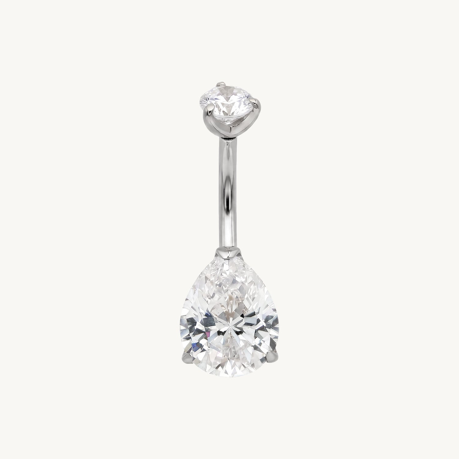 Crystal triangle navelpiercing