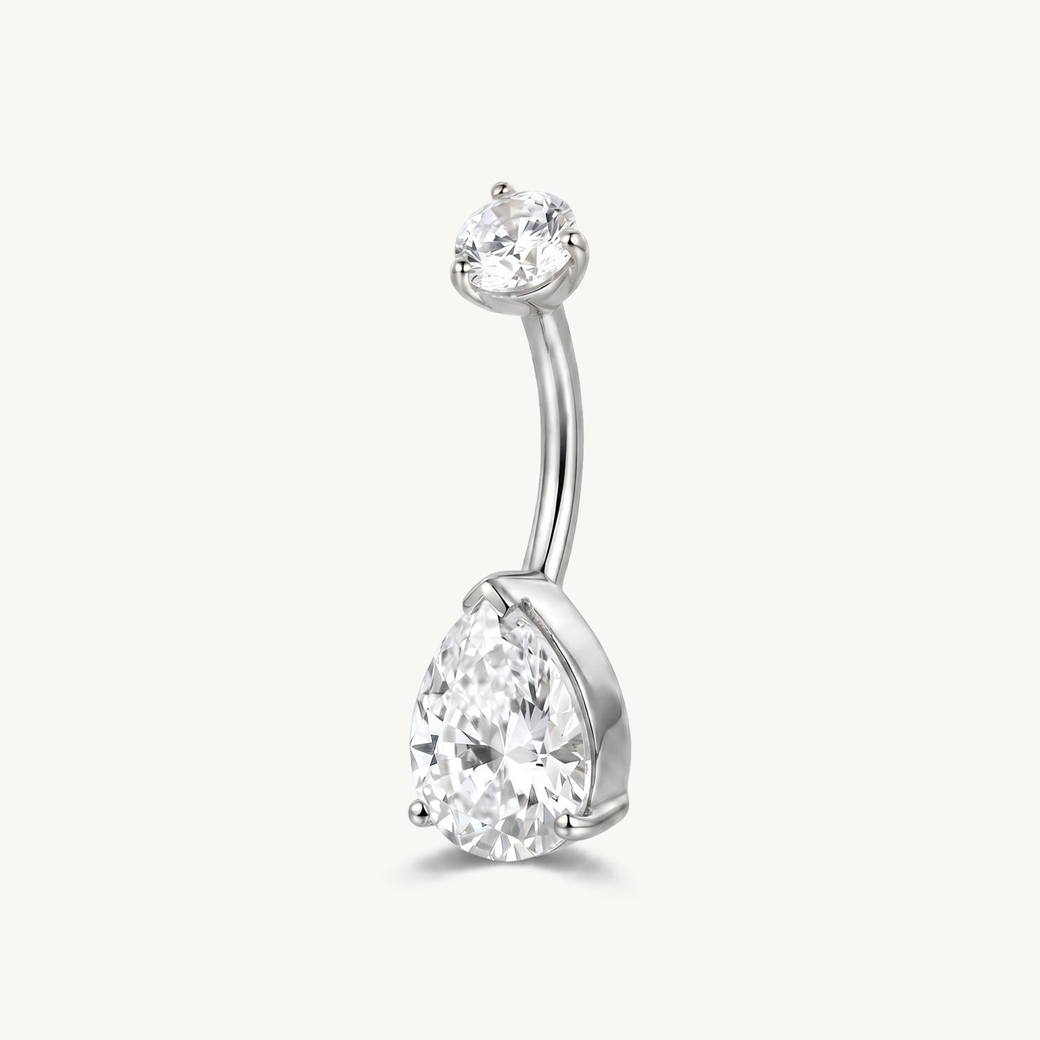 Crystal triangle navelpiercing