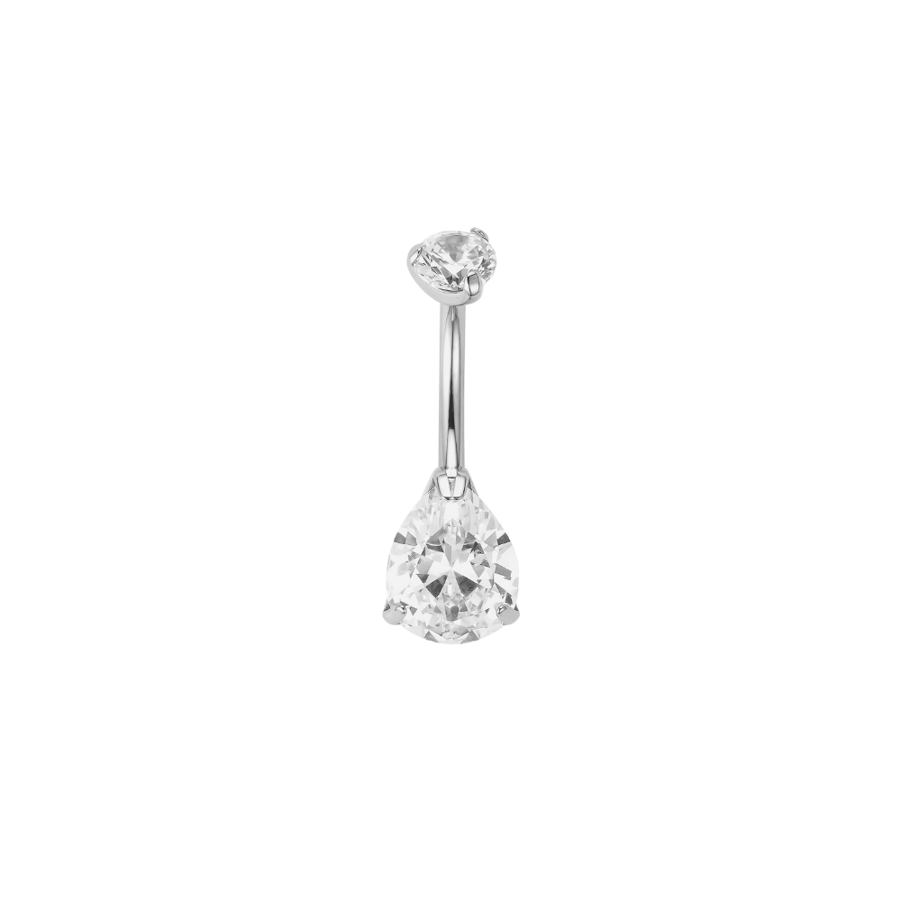 Crystal triangle navelpiercing