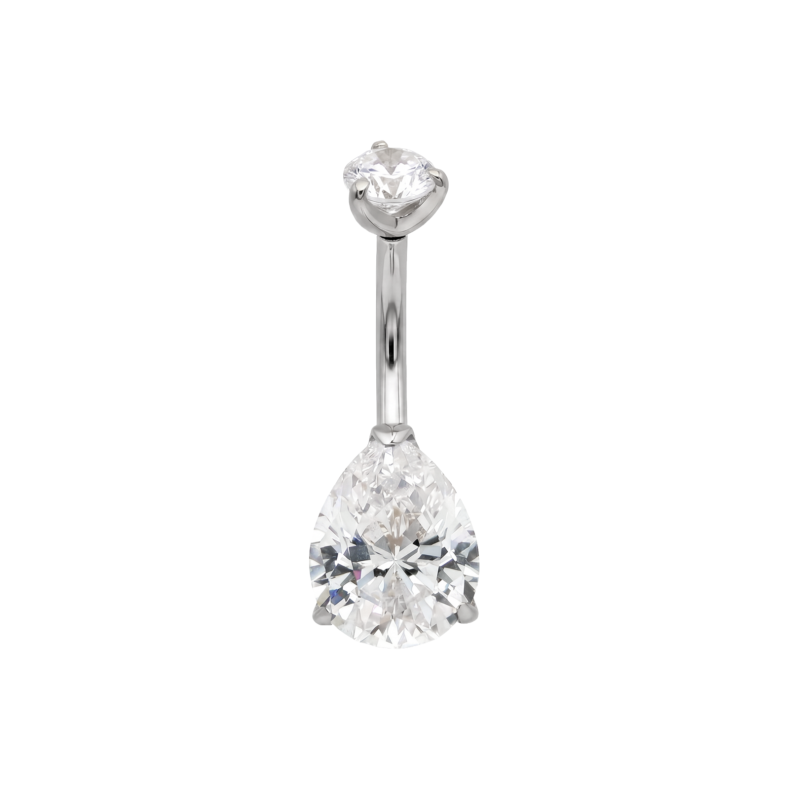 Crystal triangle navelpiercing