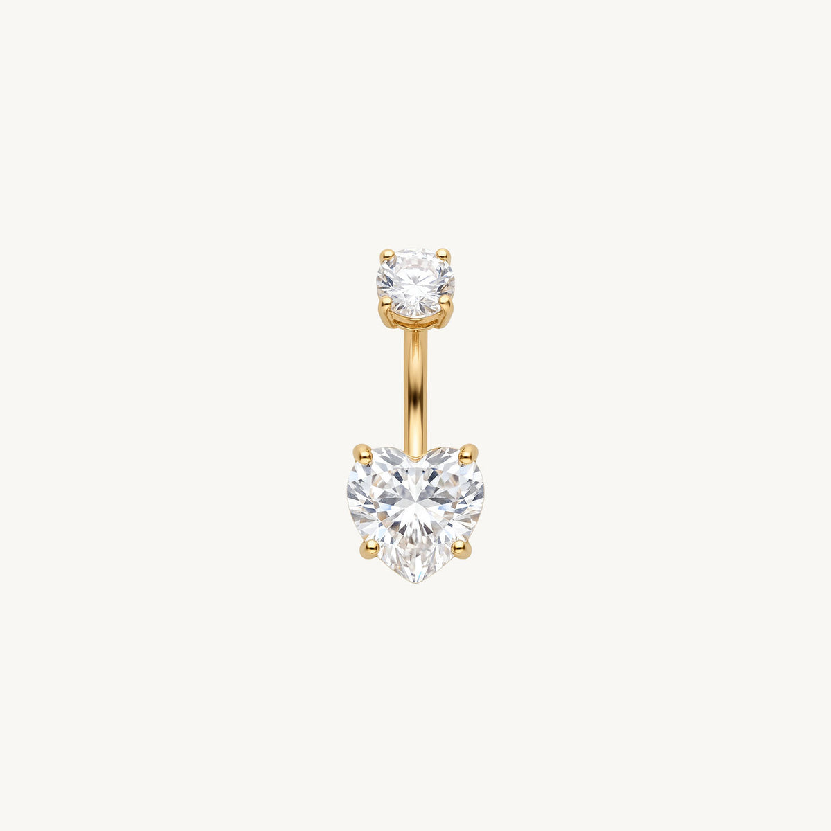 Double love navelpiercing gold
