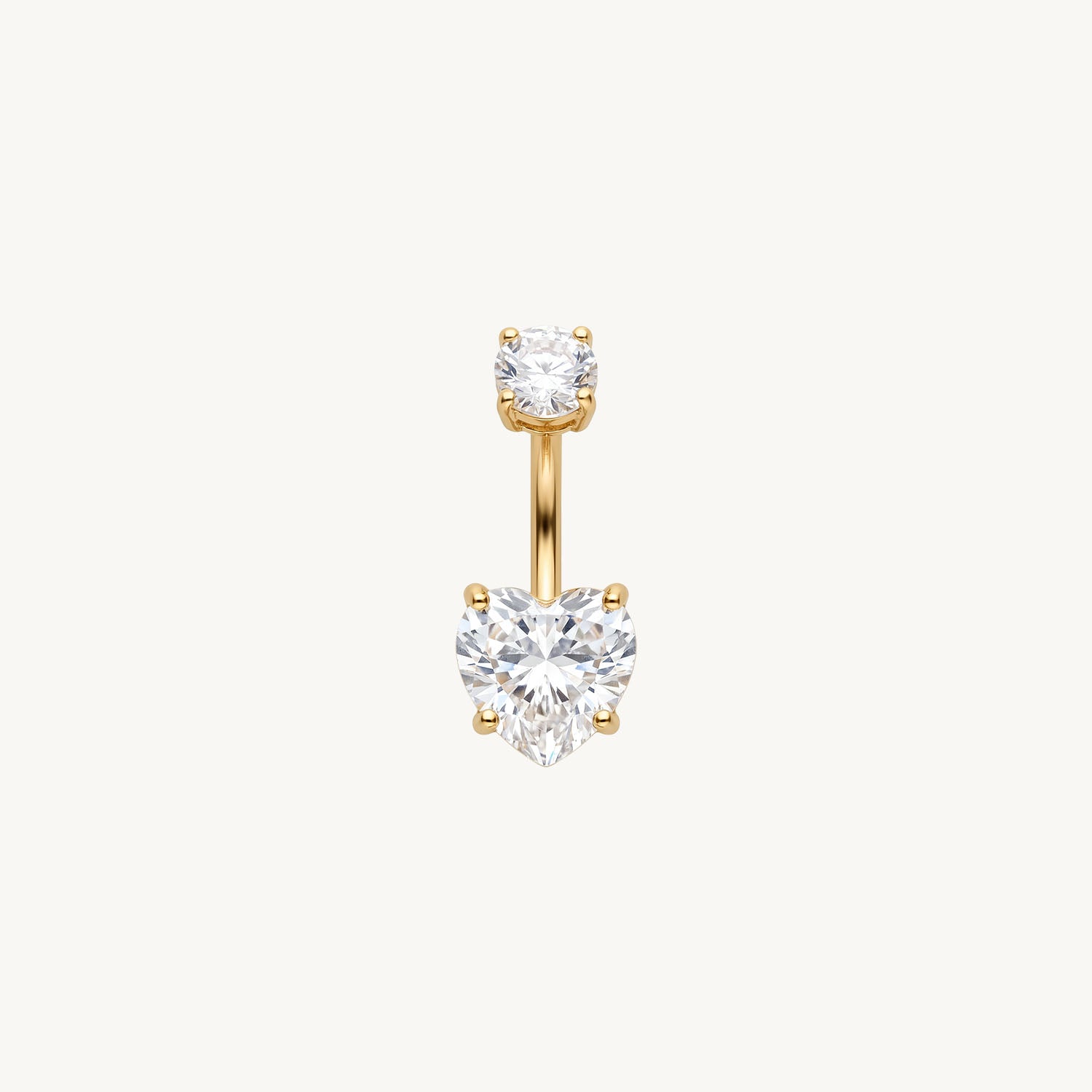 Double love navelpiercing gold