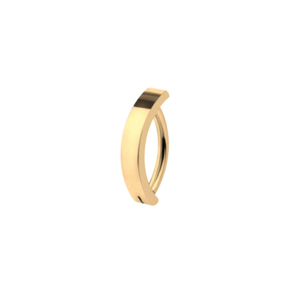 Sleek oval navelpiercing gold