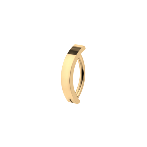 Sleek oval navelpiercing gold