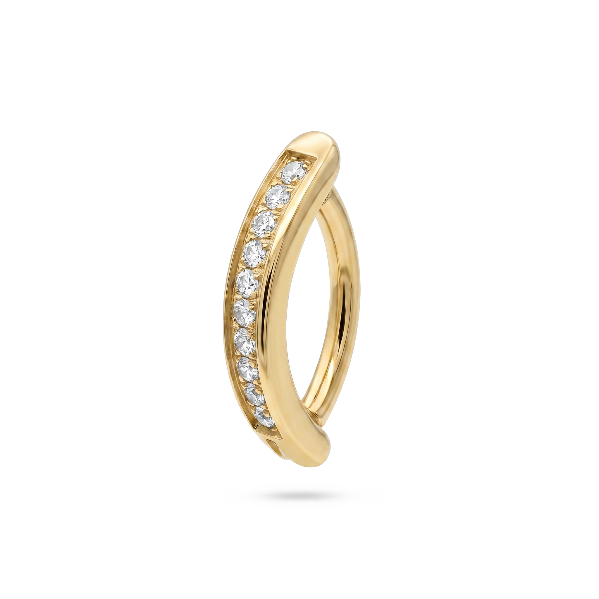 Elegance curve navelpiercing gold