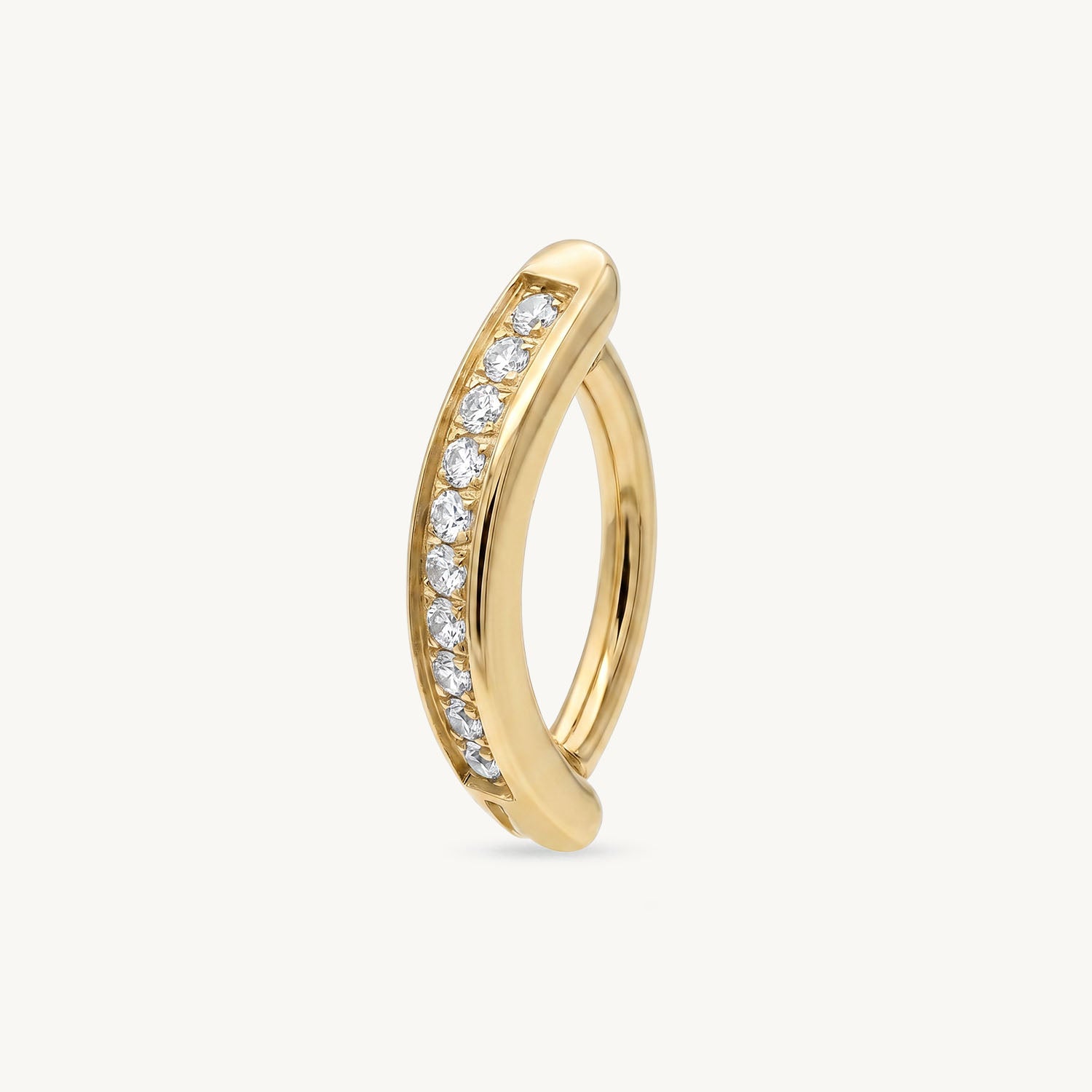 Elegance curve navelpiercing gold