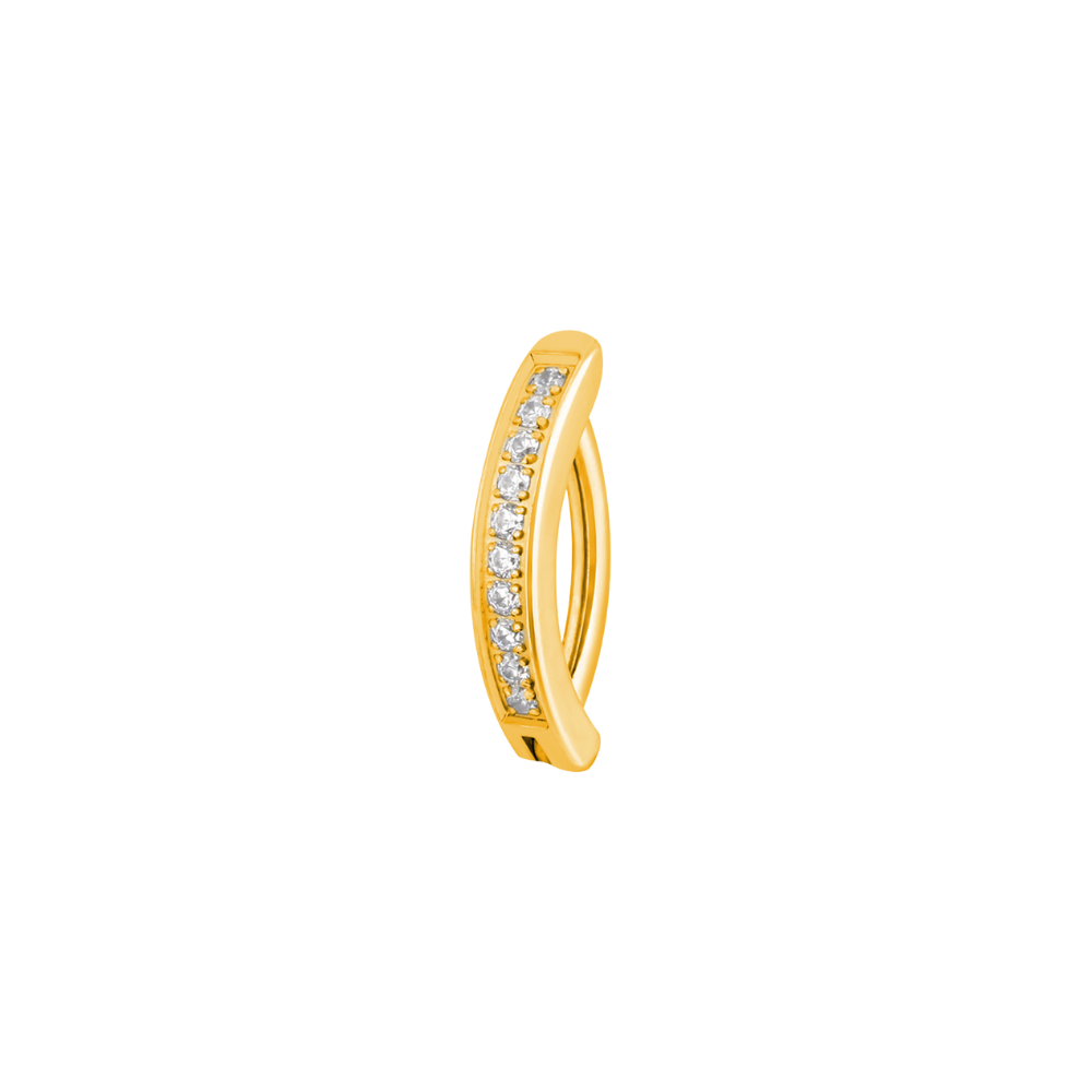 Elegance curve navelpiercing gold