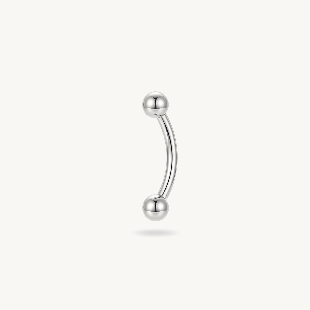 Curved Barbell zilver 1.2
