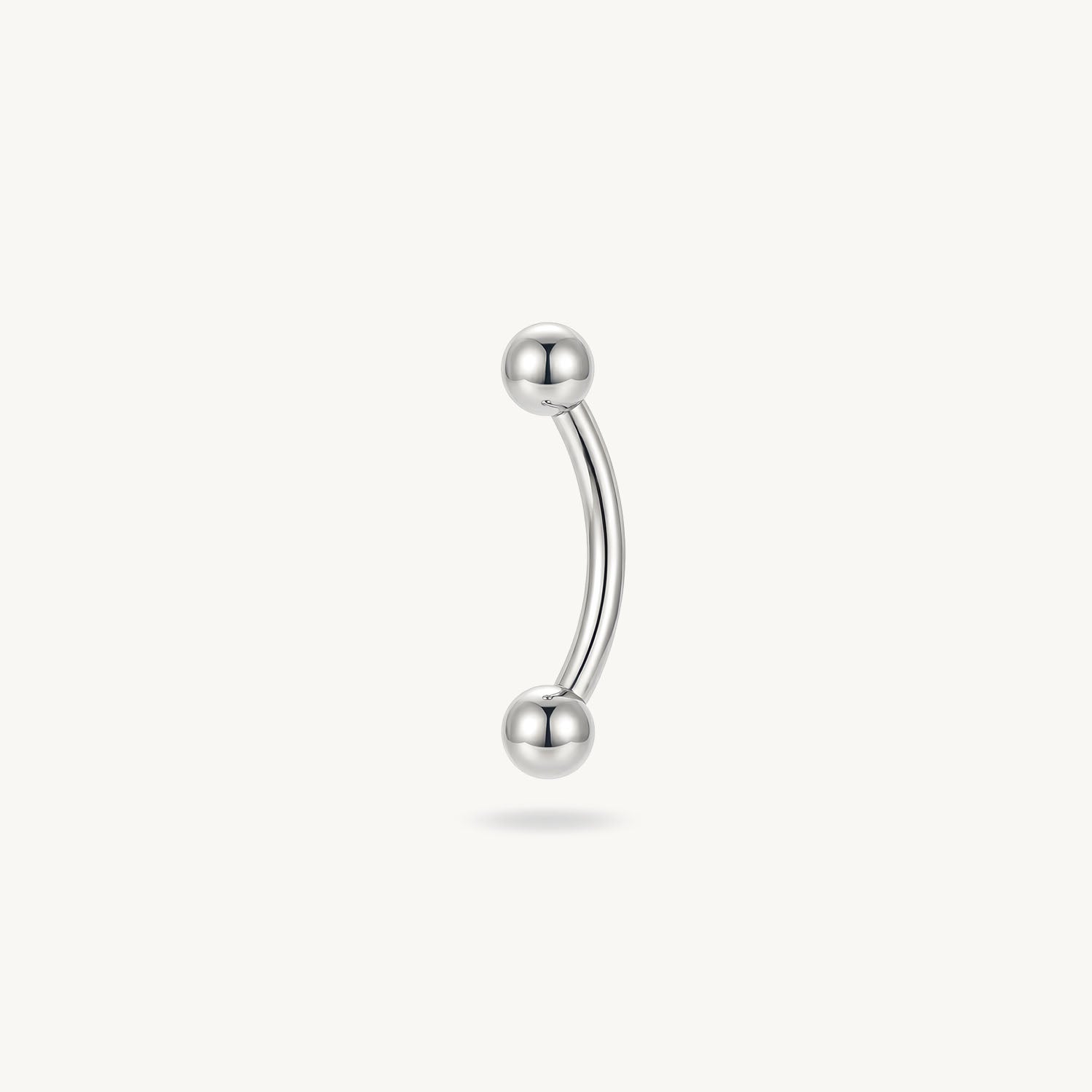 Curved Barbell zilver 1.2
