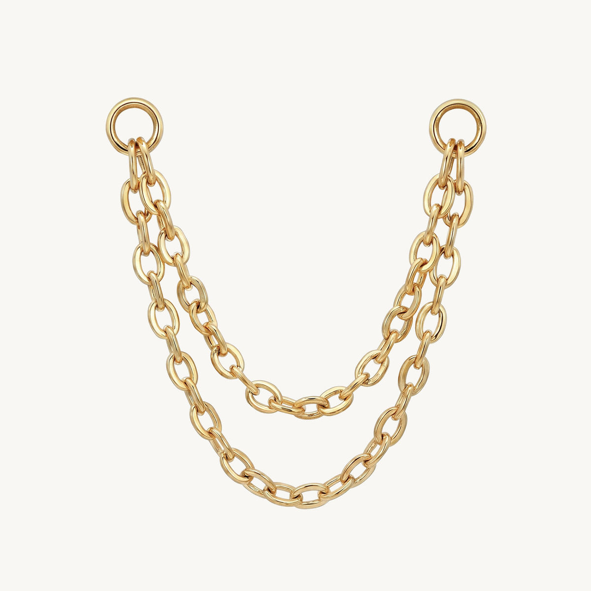 Titanium connector dubbel gold