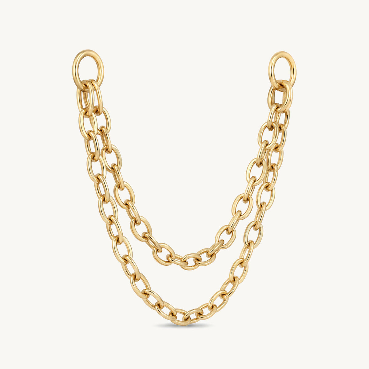 Titanium connector dubbel gold