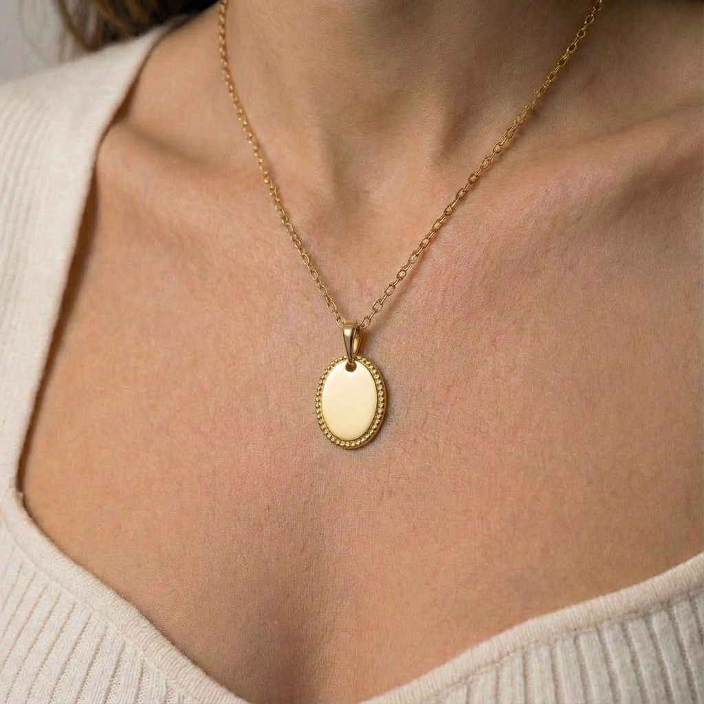 Oval Grace necklace – Goldplated