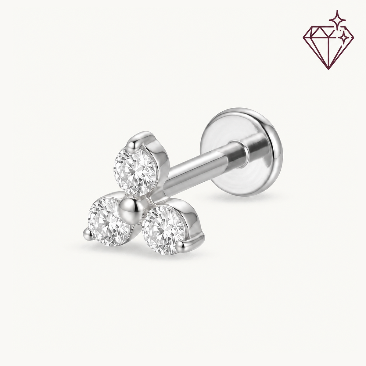 Lab grown trio diamond – SIDE