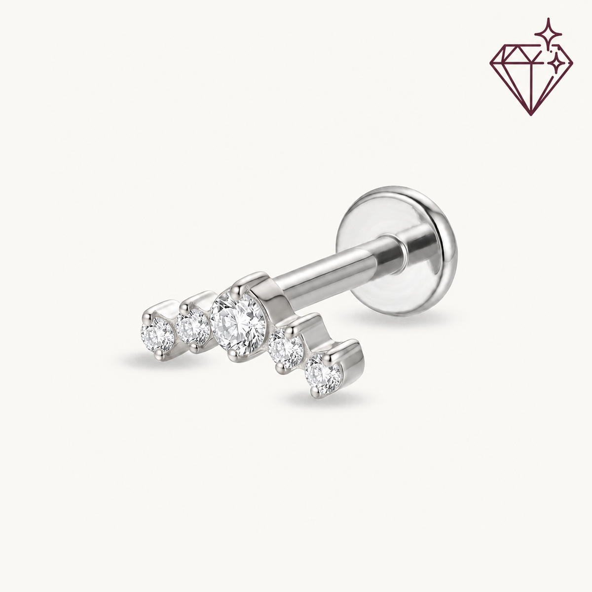Lab grown diamond row – SIDE