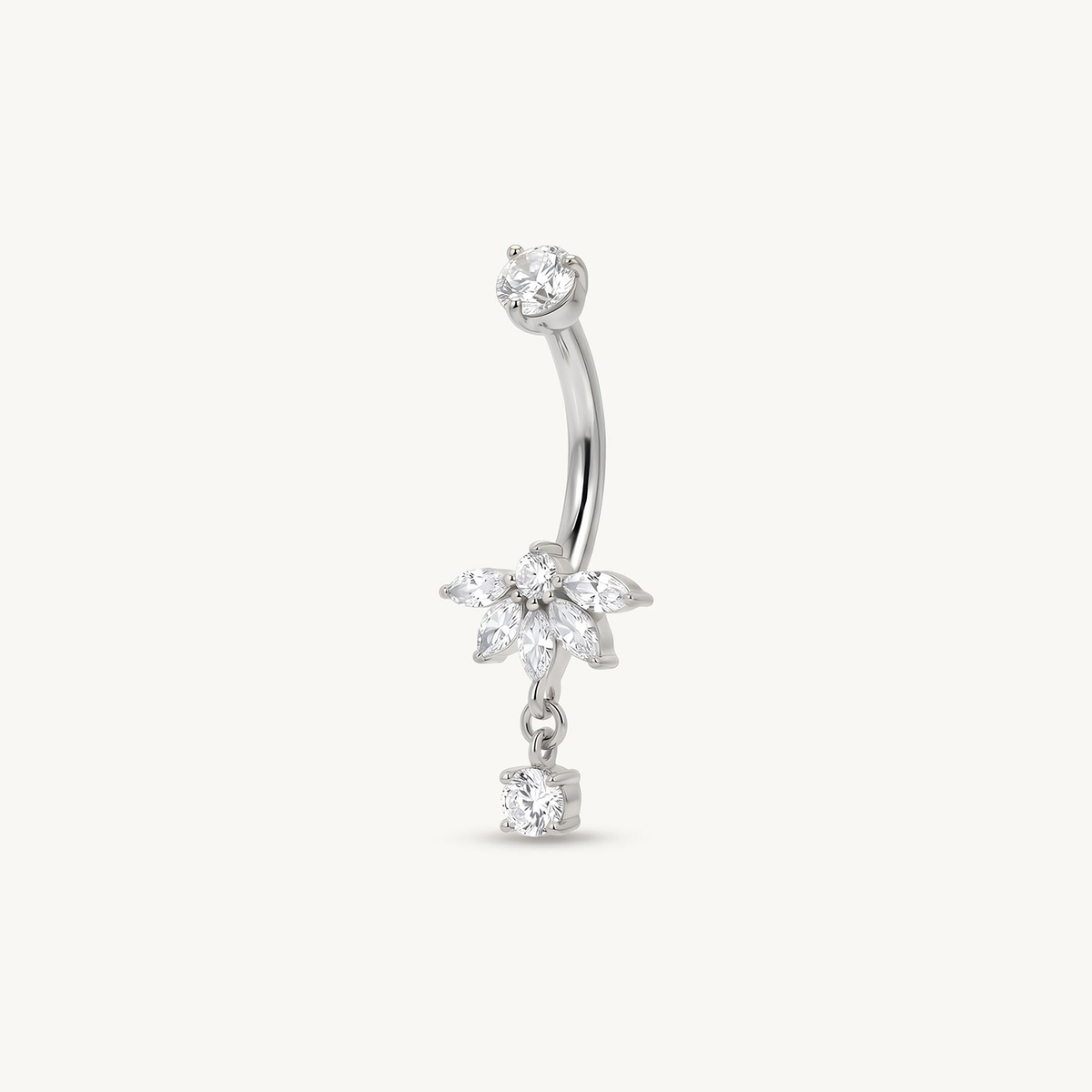 Flower crystal navel – SIDE