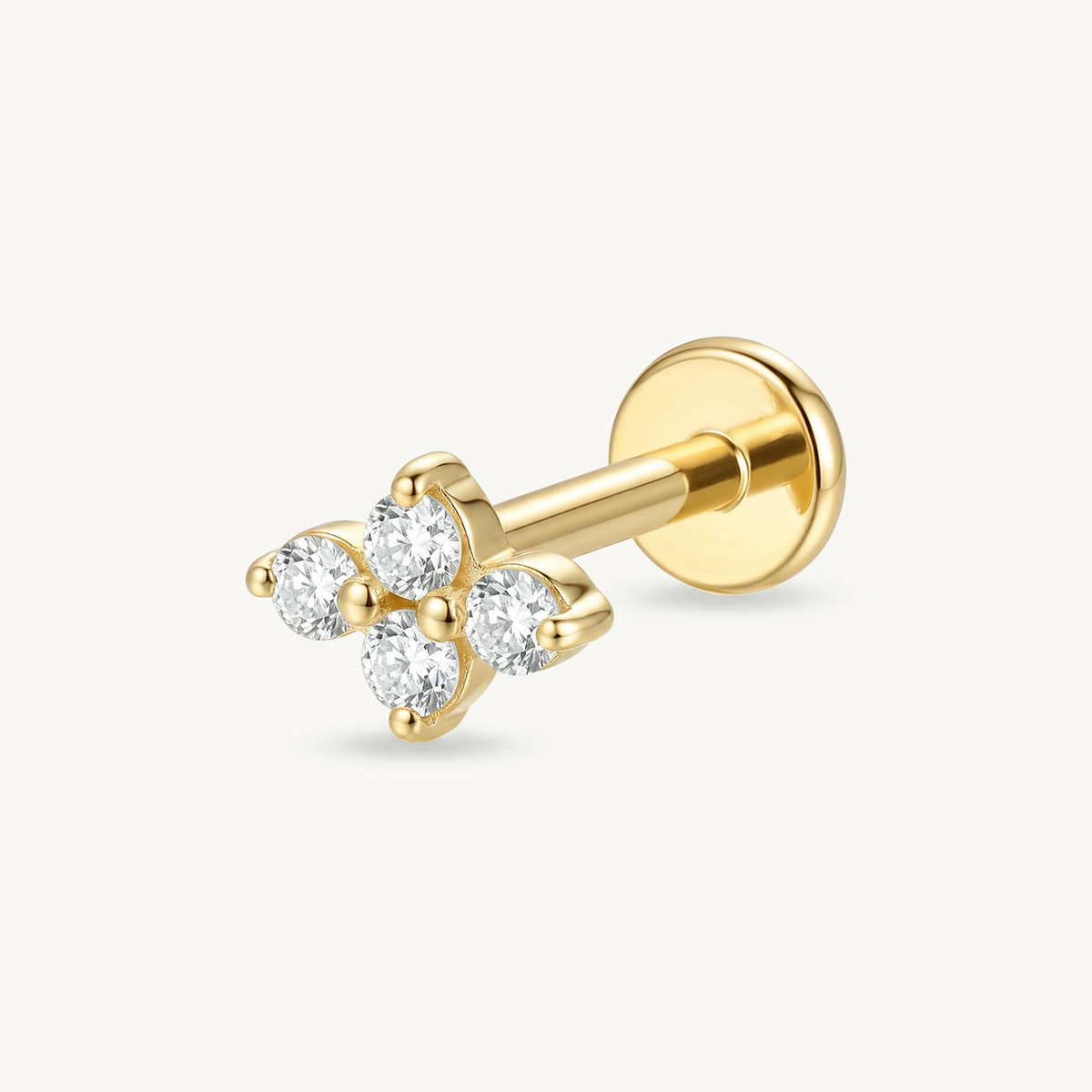 Lab grown bloom diamond gold – SIDE