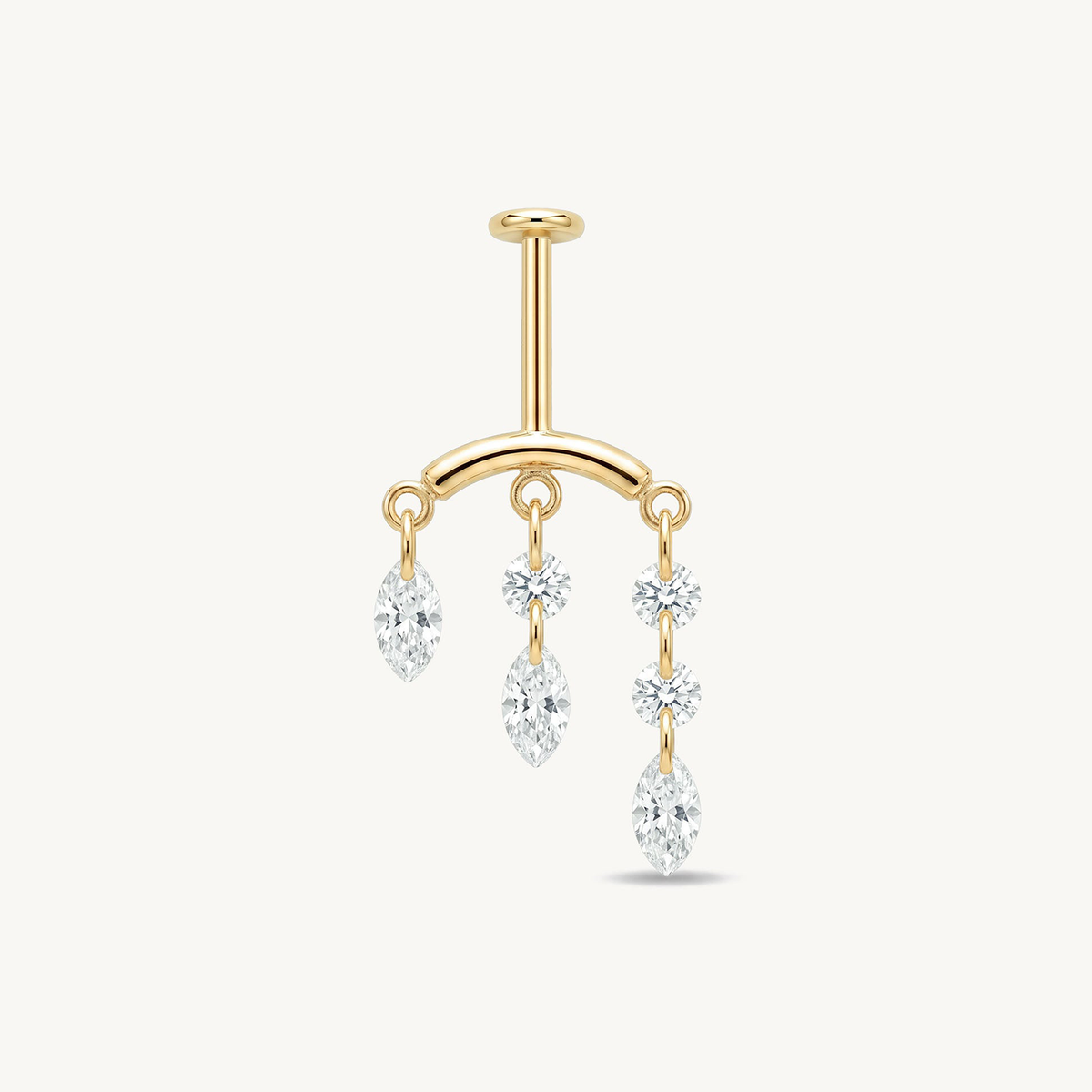 Marquise cascade gold – FRONT
