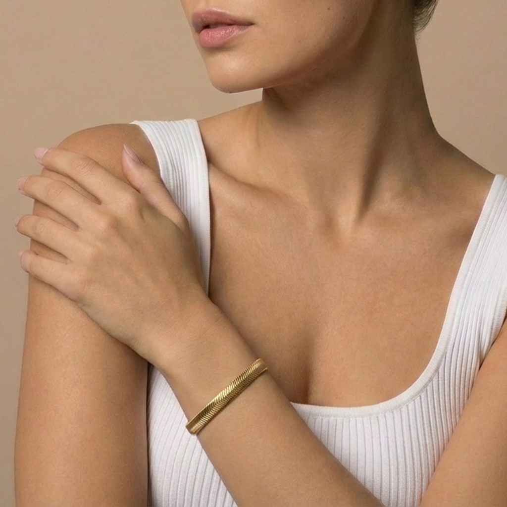 Big snake bracelet gold