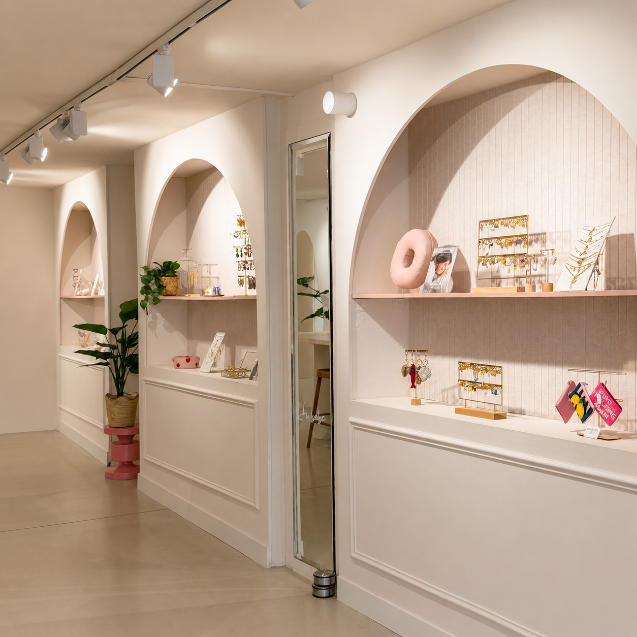 modern design winkel met bogen