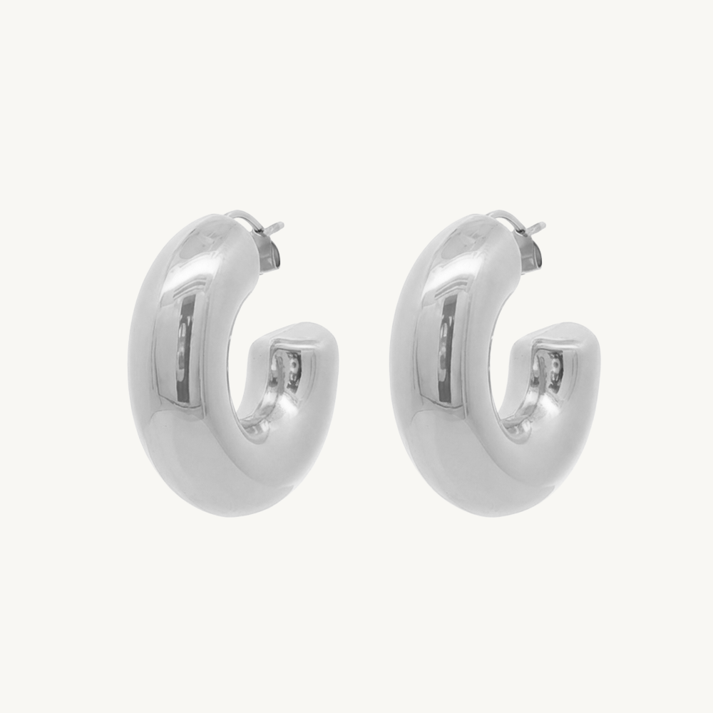 Bold hoops silver