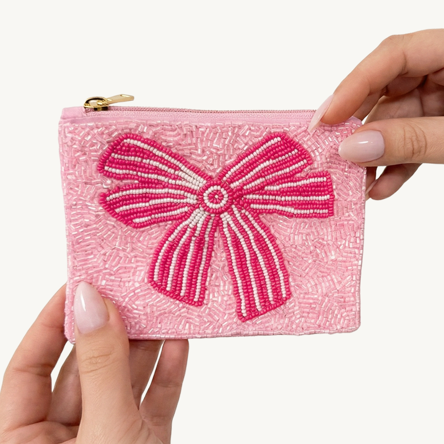 Beaded purse bow