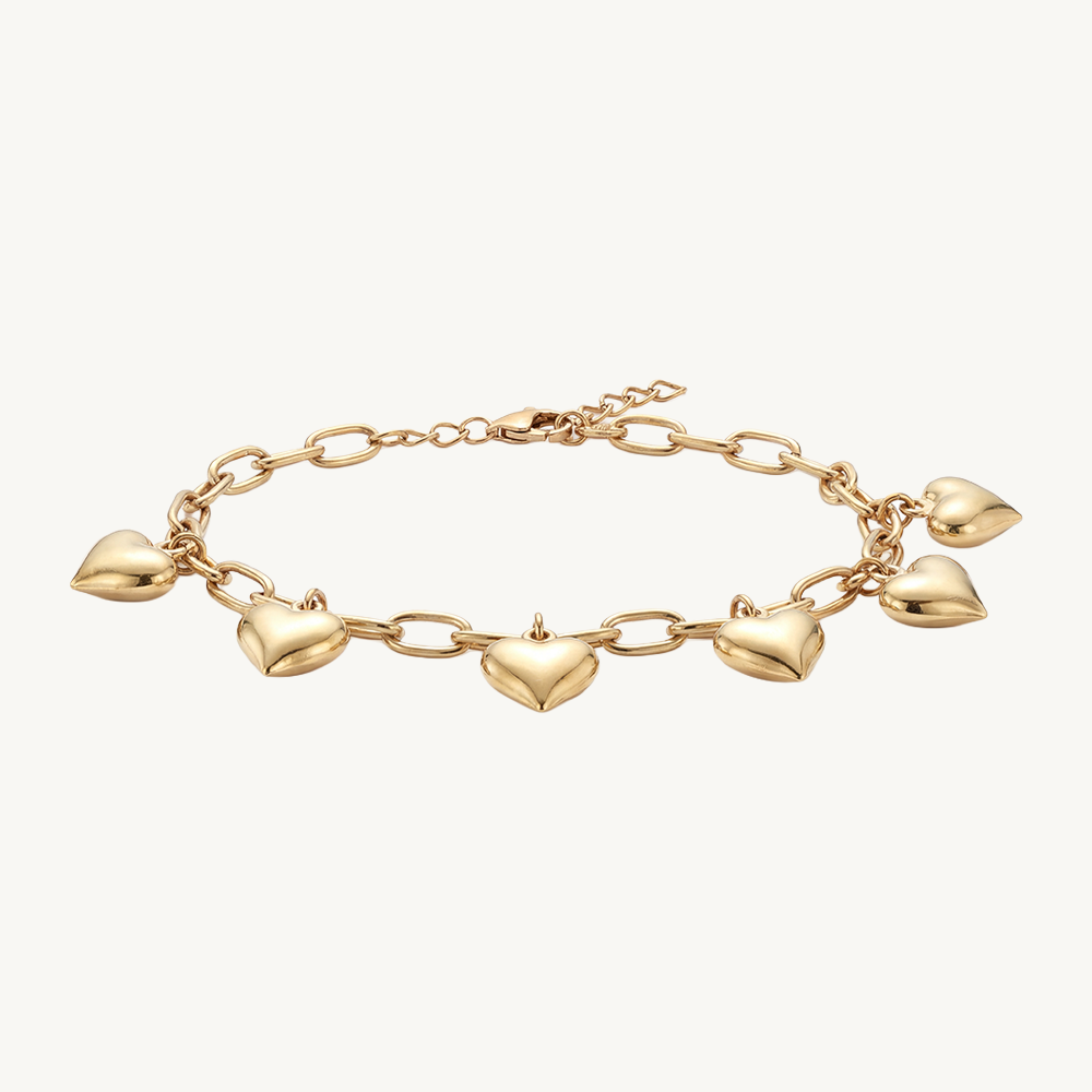 Heart bracelet gold