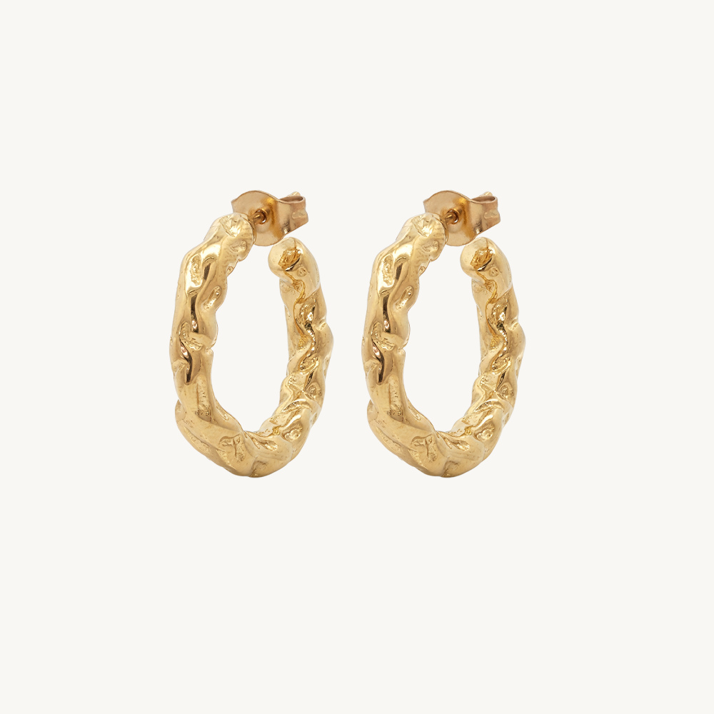 Hammerd earrrings gold