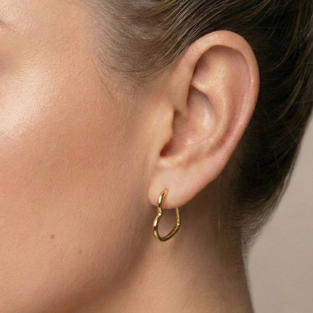Heart hoops gold