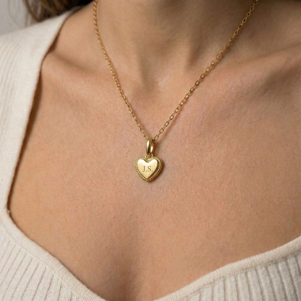 Ornate Heart necklace - Goldplated