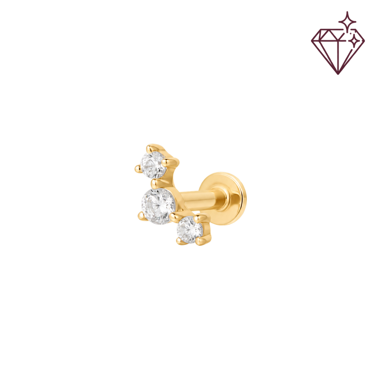 Trio Bloom - 14K Goud & Labgrown Diamant – lab grown diamond
