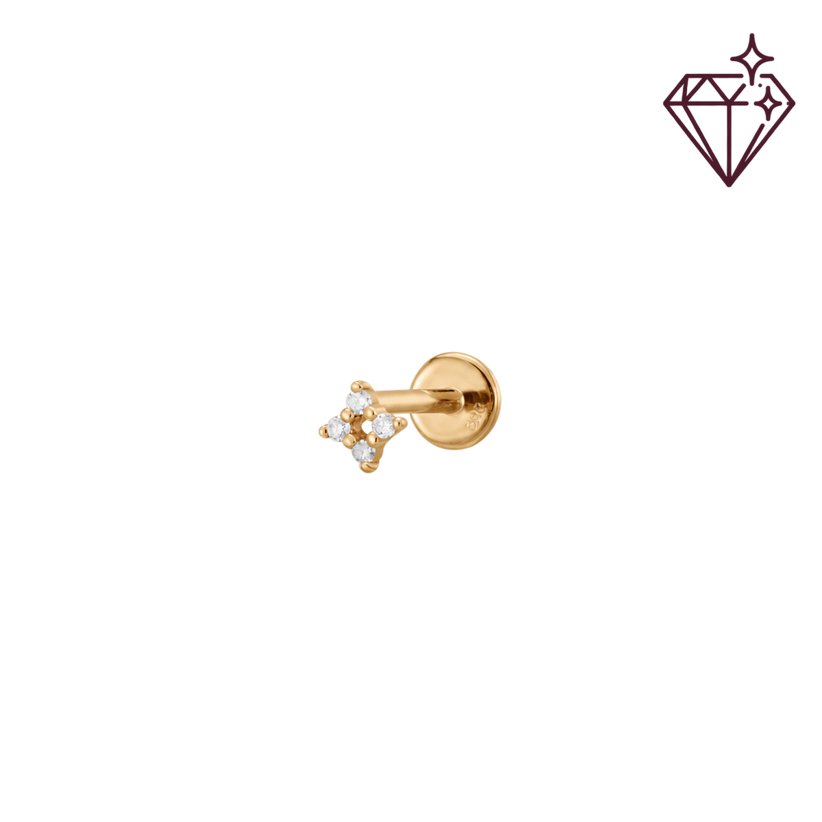 Delicate Cluster - 14K Goud & Labgrown Diamant – lab grown diamond