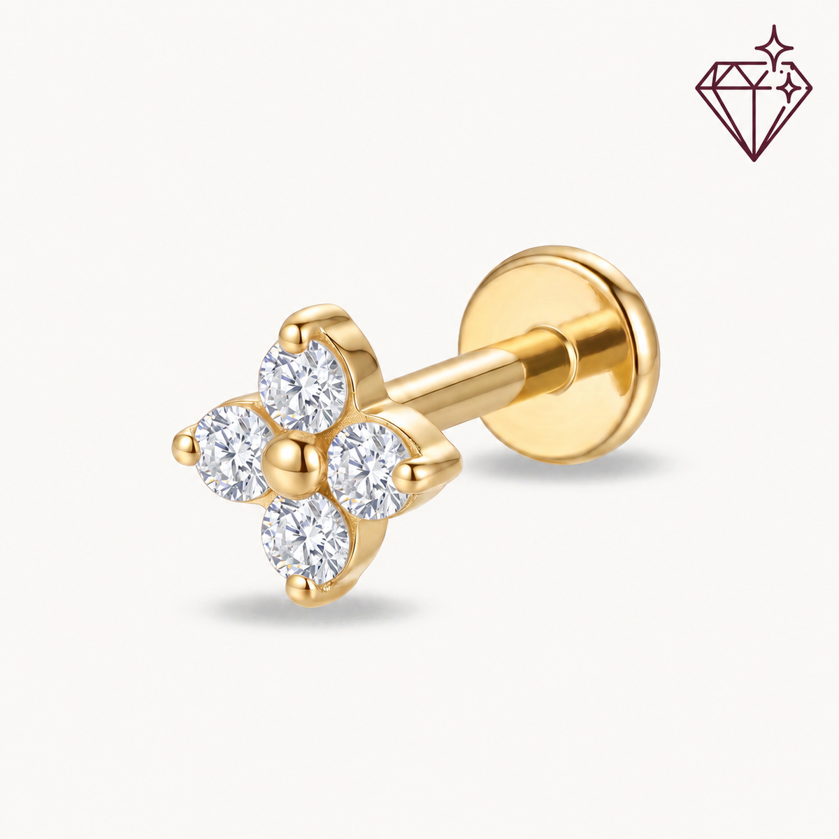 Lab grown petal sparkle gold – lab grown diamond