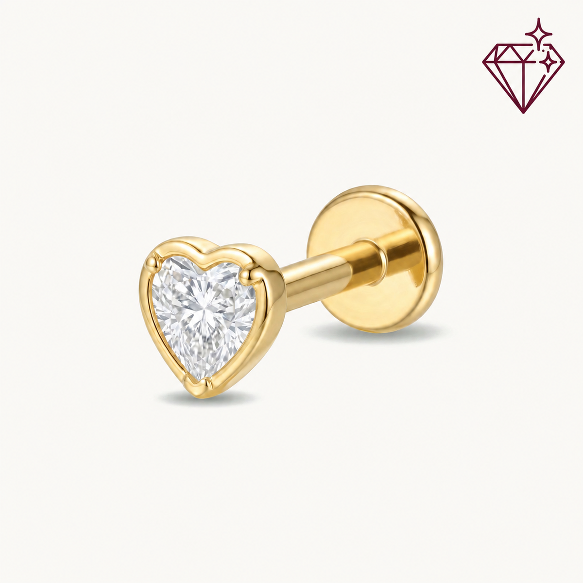 Lab grown Sweet heart diamond gold – lab grown diamond