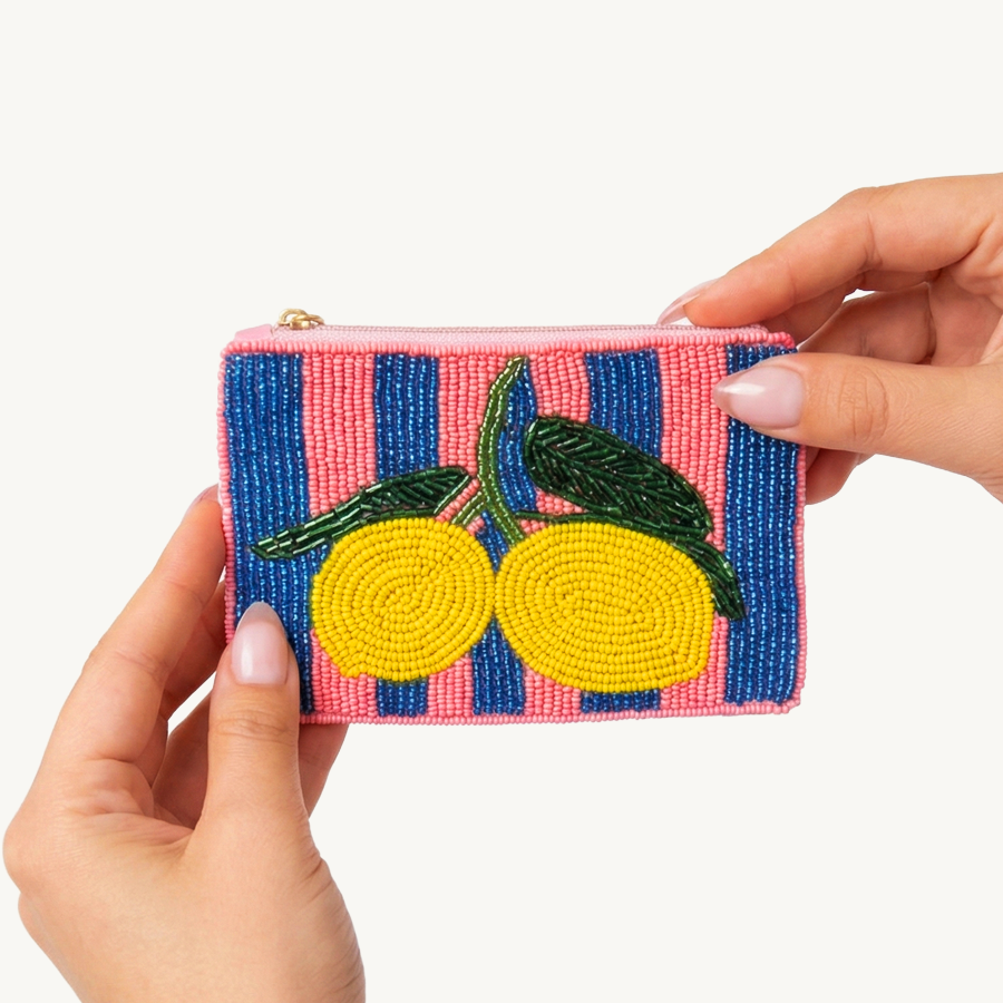 Beaded purse lemons