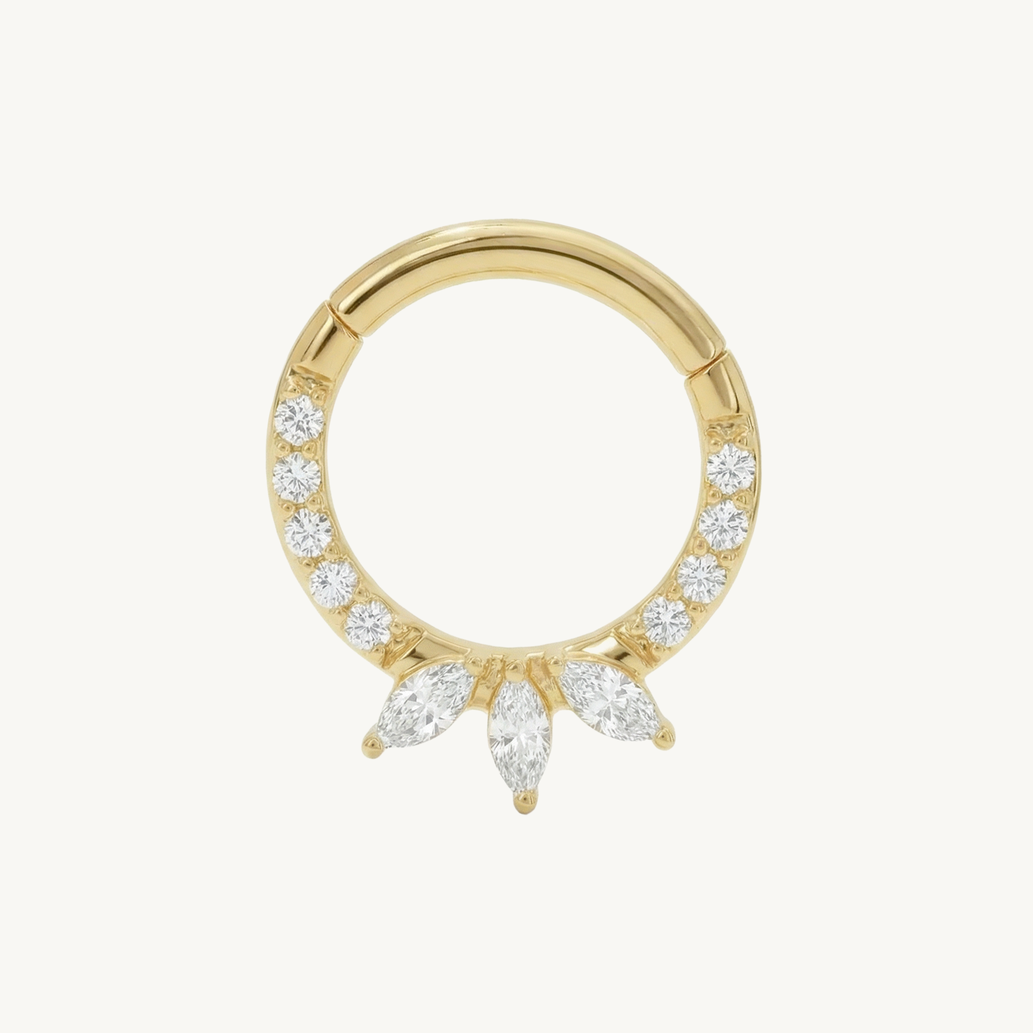 Marquise crystal gold