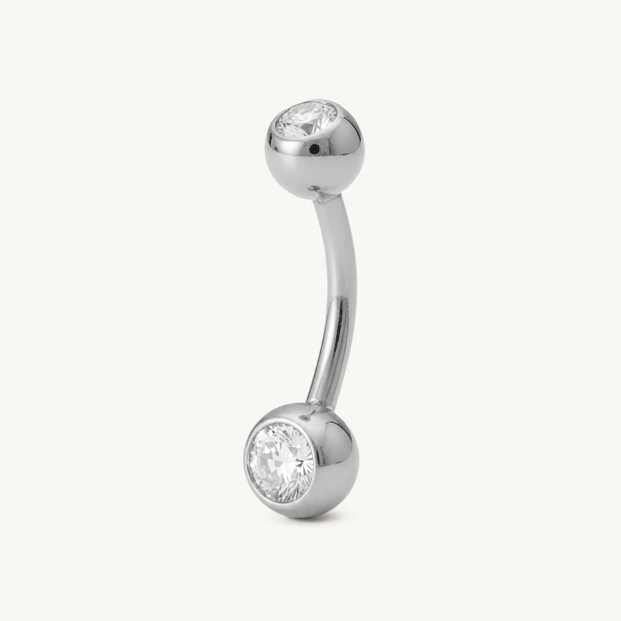 Navelpiercing zilver 1.6