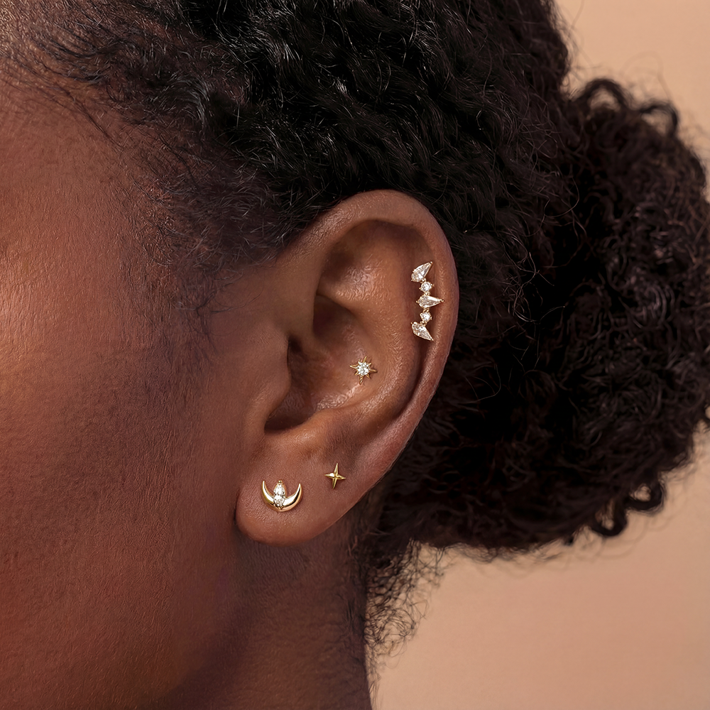 Triple oval gold