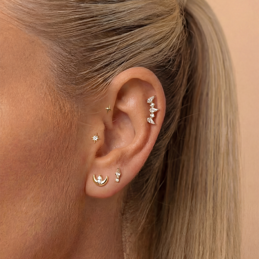 Triple oval gold