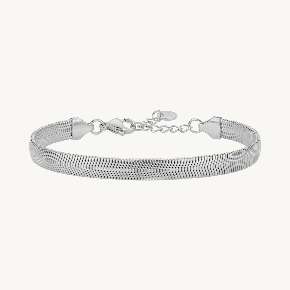 Big snake bracelet silver