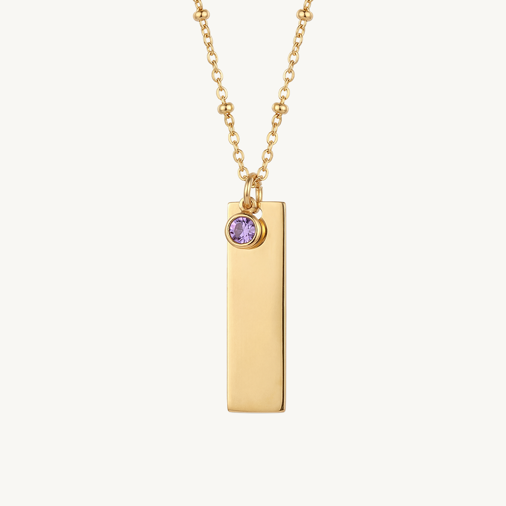 Linear Charm Necklace - Goldplated