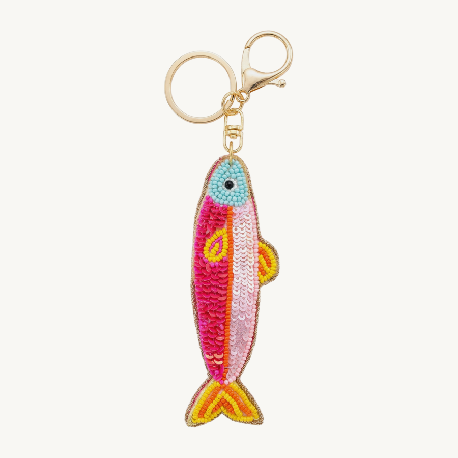 Beaded keychain fish